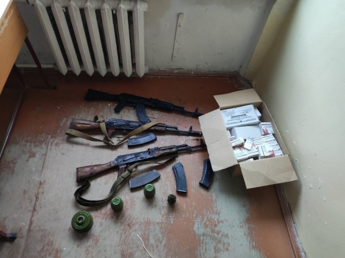 Weapons and ammunition found in Azerbaijan's Khankendi