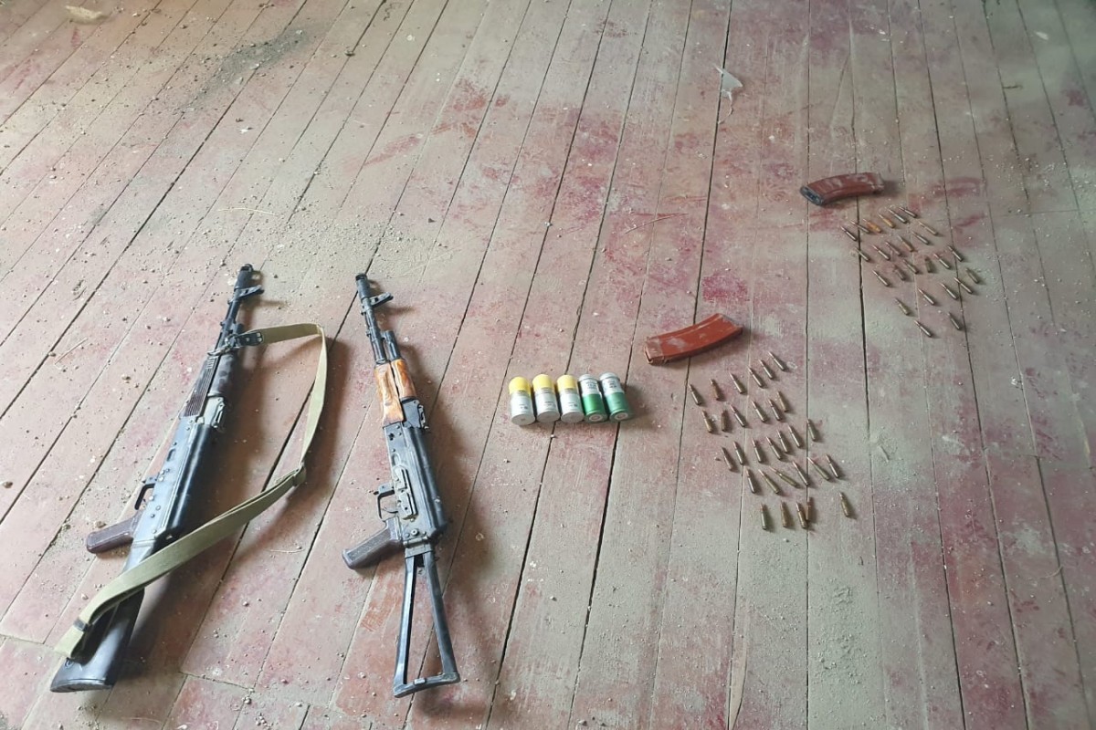 Azerbaijani police discover numerous weapons and ammunition liberated territories-PHOTO