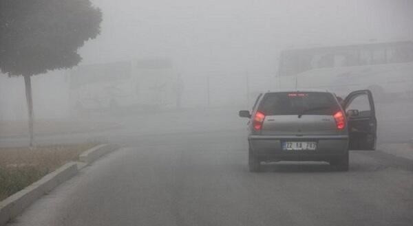 Limited visibility on Azerbaijan roads due to fog