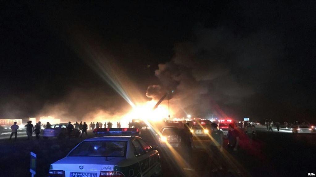 Ballistic missile launcher explodes in Iran - Video
