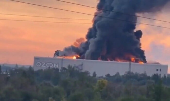 Drones strike Ozon logistics hub in Russia