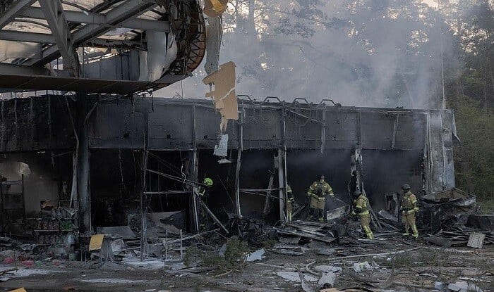 Russian drone attack on Kyiv kills two, injures 22