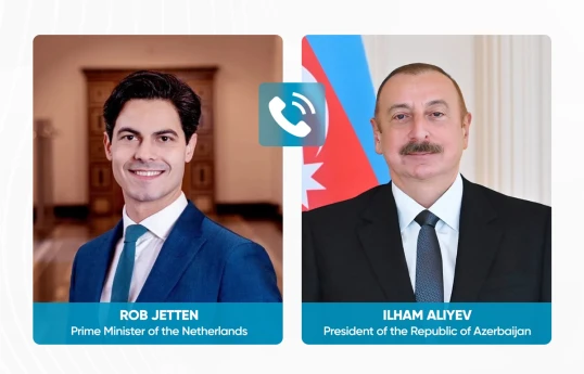 Prezident İlham Əliyev Niderlandın Baş naziri ilə telefon danışığı aparıb