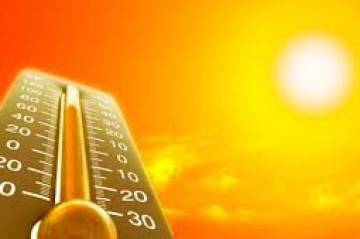 The temperature hits 40°C in lowland areas