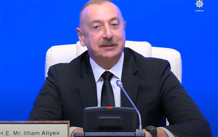 İlham Əliyev Forumun açılışında iştirak edir -