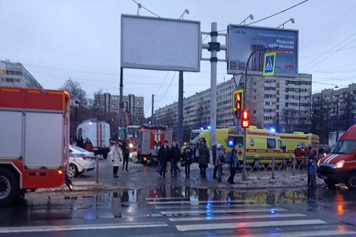 Rusiyada avtobus piyadaları vurub