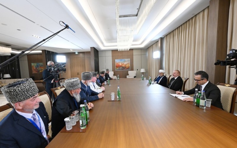 Президент Ильхам Алиев принял муфтиев Северо-Кавказского региона России