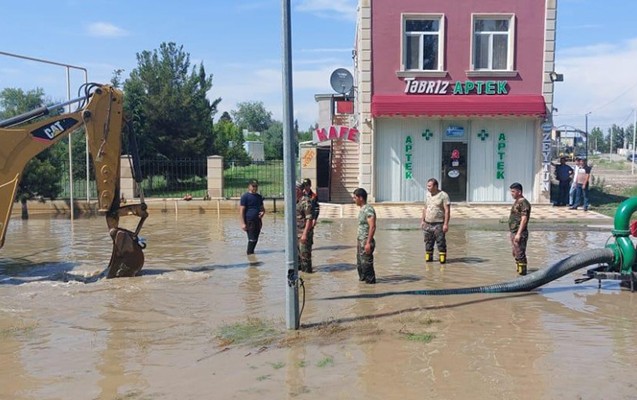 Su basmış ərazilərdə son vəziyyət - Video