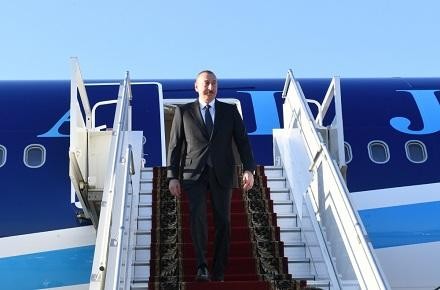 Ильхам Алиев прибыл с визитом в Астану