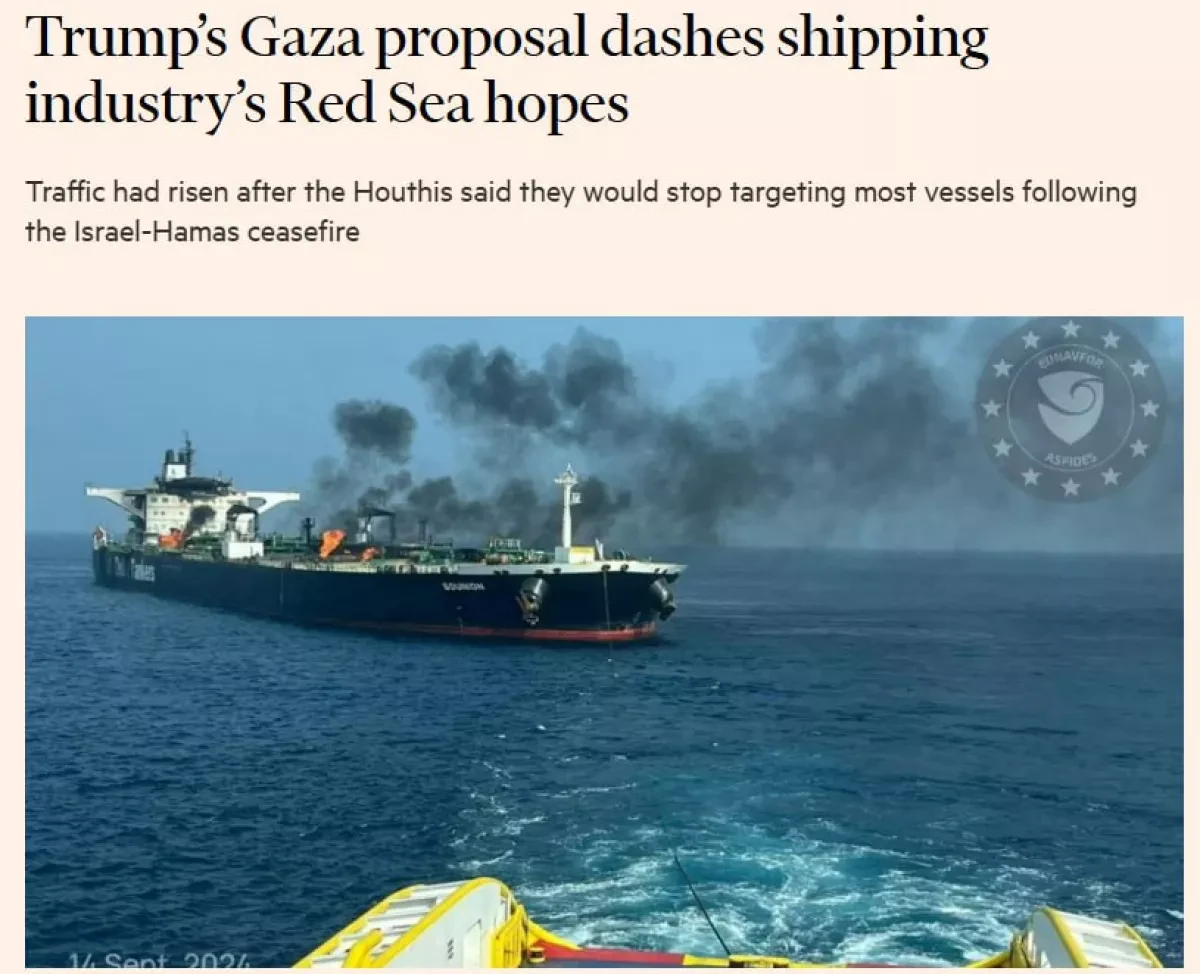 US leader's statements derail shipping plans in Red Sea