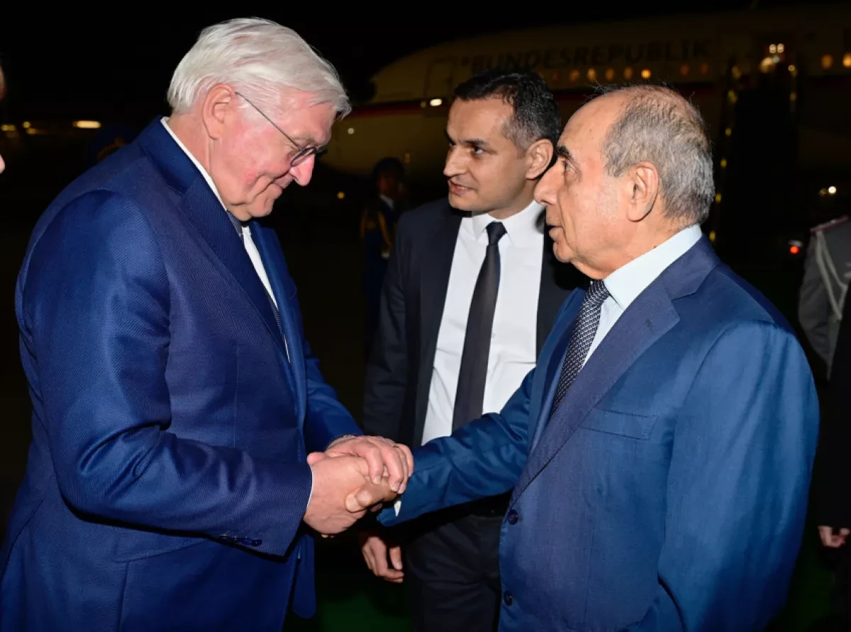 German President Frank-Walter Steinmeier arrives in Azerbaijan for official visit PHOTO