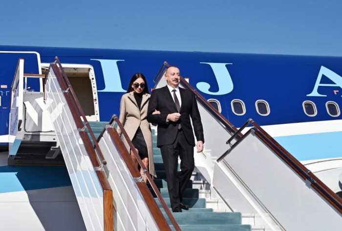President Ilham Aliyev arrives in Türkiye for working visit