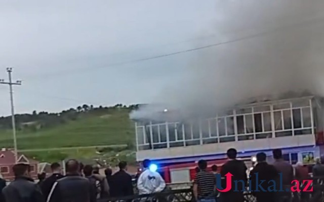 Şabranda obyekt yanır -