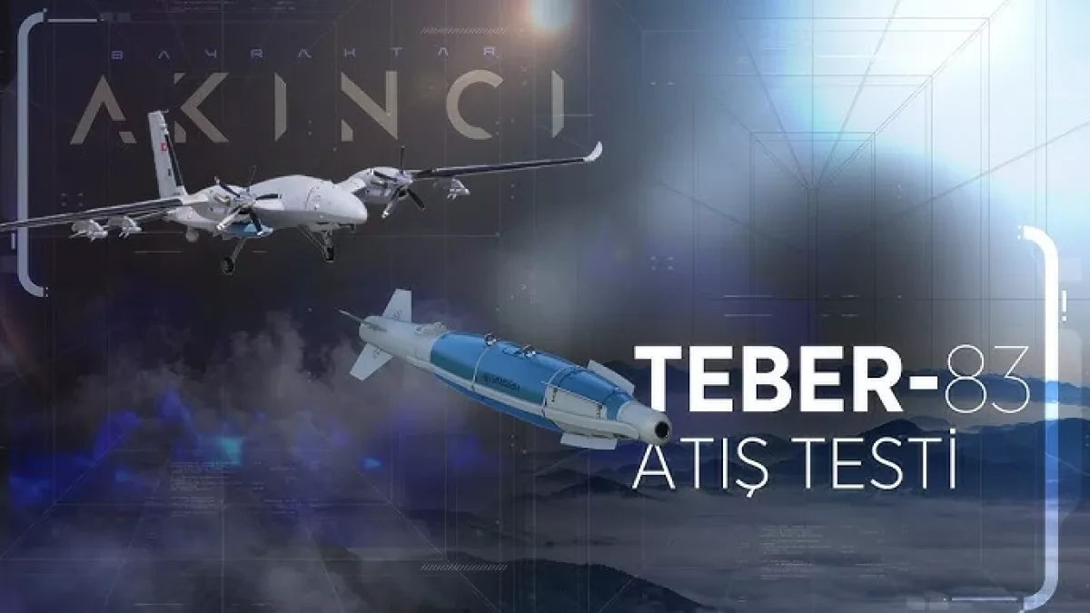 Turkish AKINCI completes firing test with TEBER-83 guidance kit