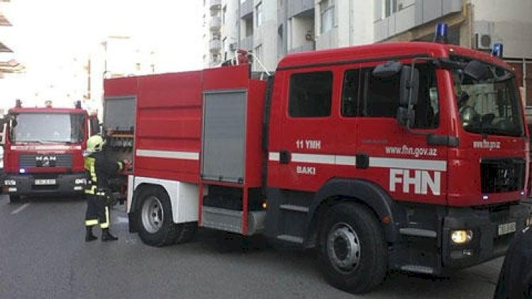 Bakıda 5 otaqlı ev yandı