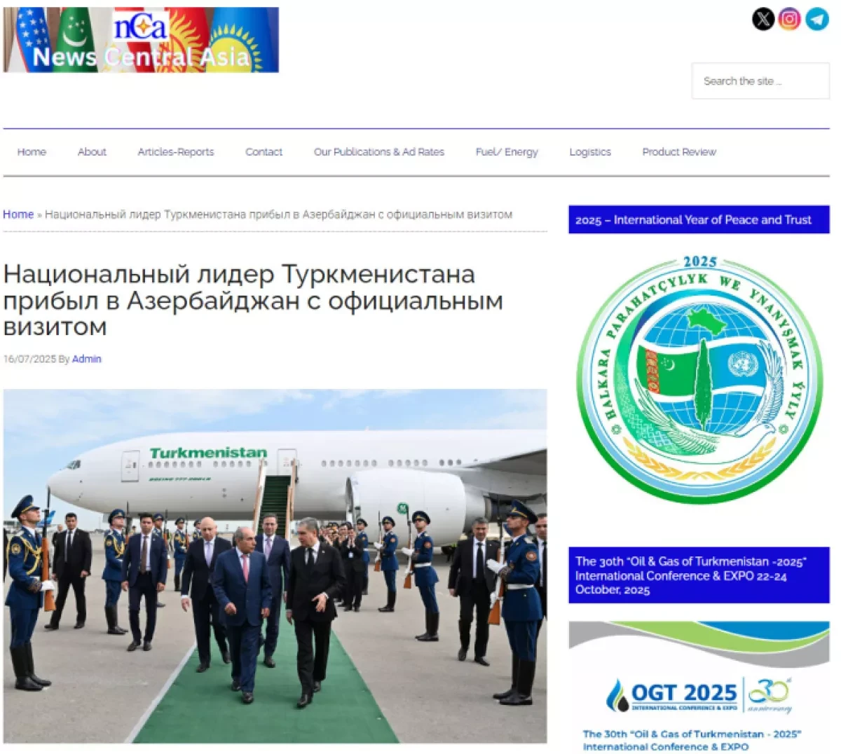 Turkmen media highlight Berdimuhamedov’s visit to Azerbaijan PHOTO