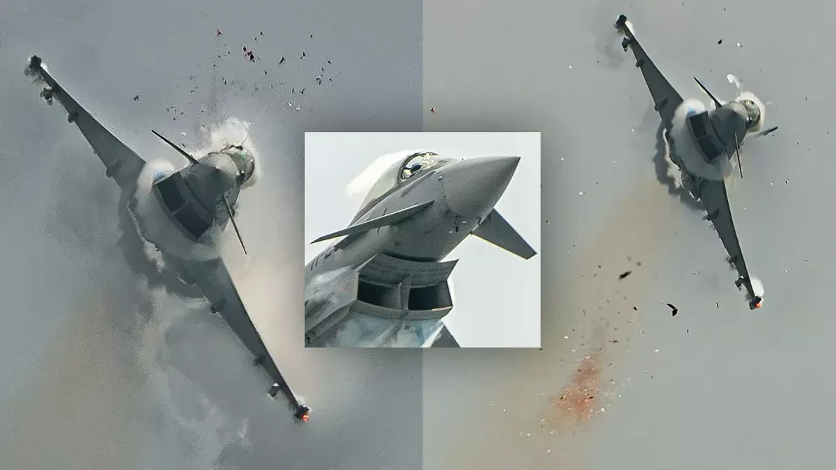 Photographer captures dramatic bird strike on Eurofighter jet in rare opportunity PHOTO