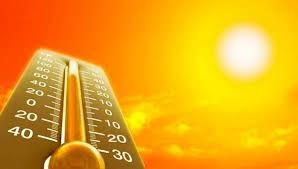 The temperature hits 40°C in lowland areas