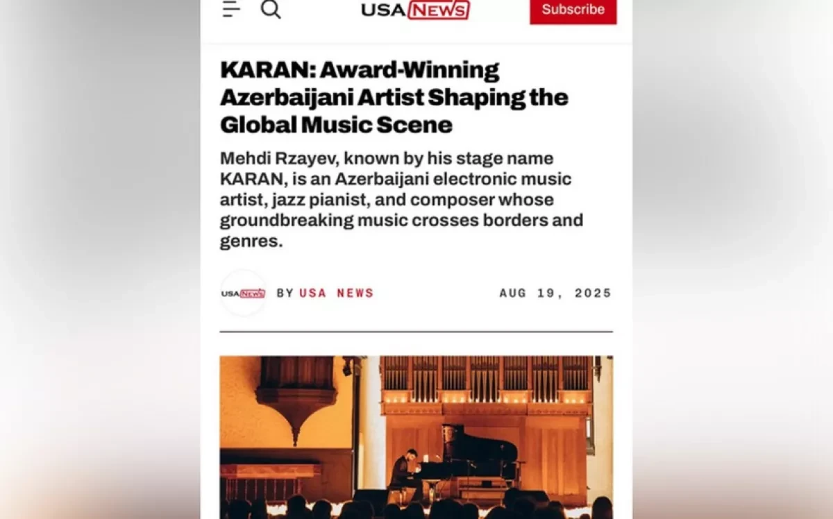 American news outlet spotlights Azerbaijani artist Karan for blending jazz and electronics
