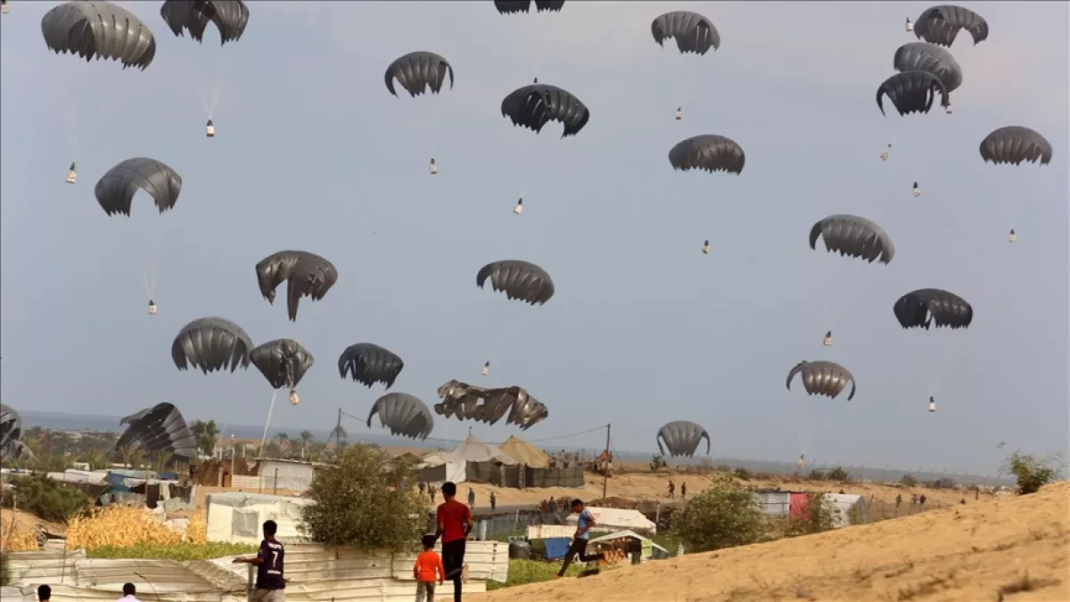 Belgium conducts first humanitarian airdrop over Gaza