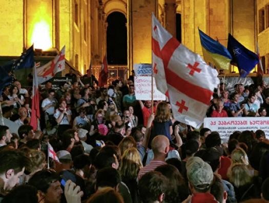 Clash erupts in Tbilisi - Video