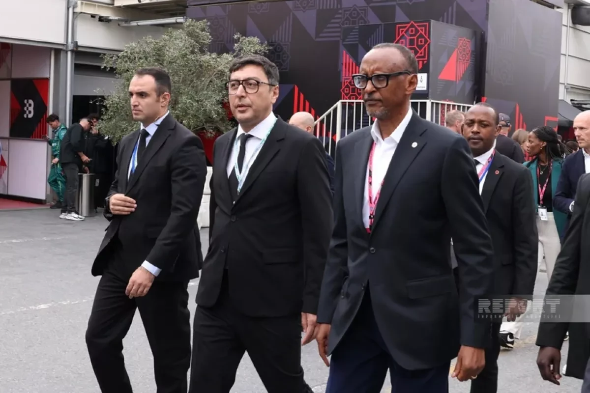 Rwandan president attends Formula 1 Azerbaijan Grand Prix in Baku PHOTO
