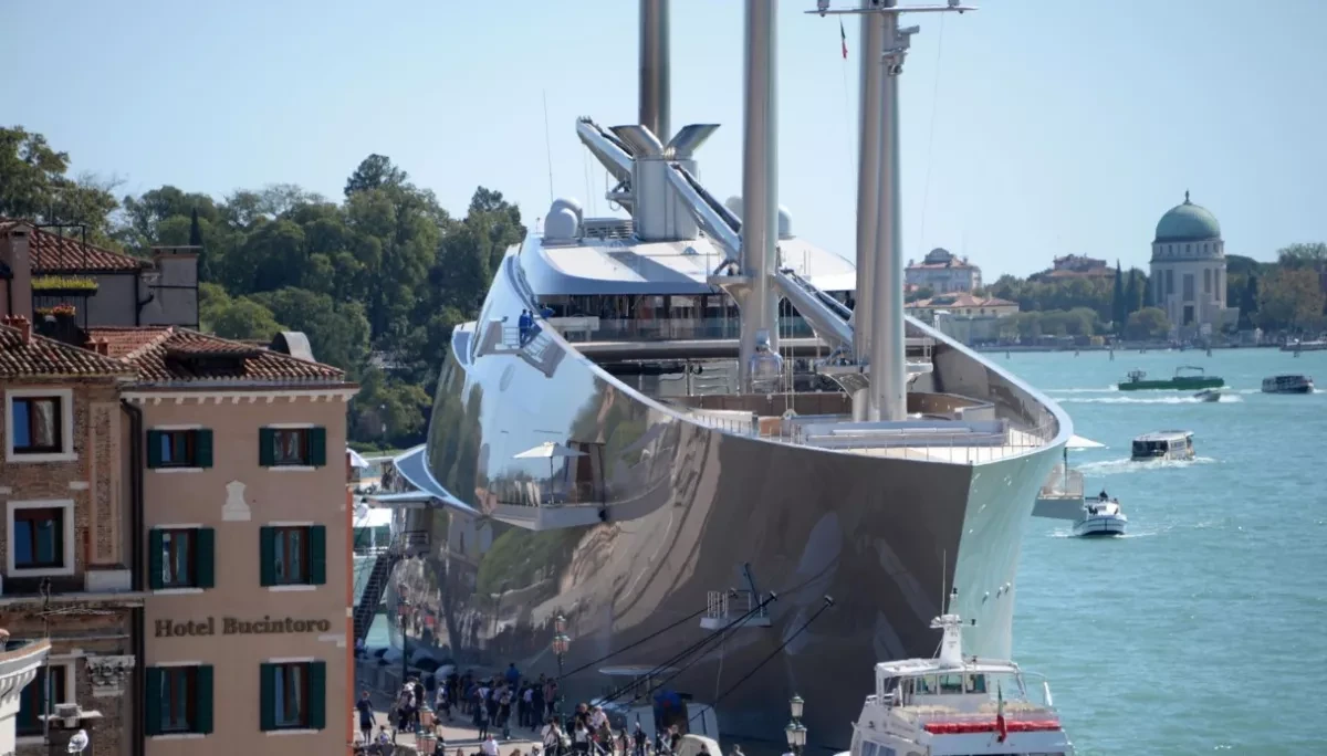 Italian city runs out of patience over upkeep costs for frozen Russian mega yacht
