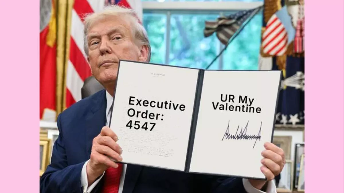 White House shares Valentine’s day cards featuring political jabs Photo