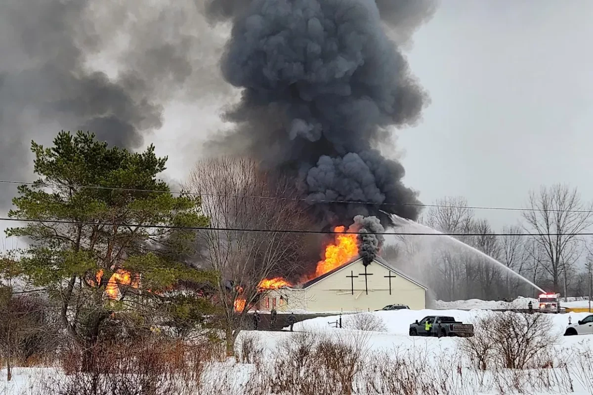 Five hurt after blast rips through church in Boonville, New York