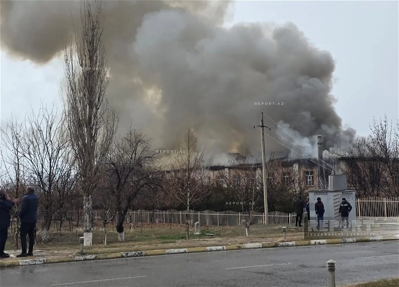 В Нахчыване в воинской части начался пожар