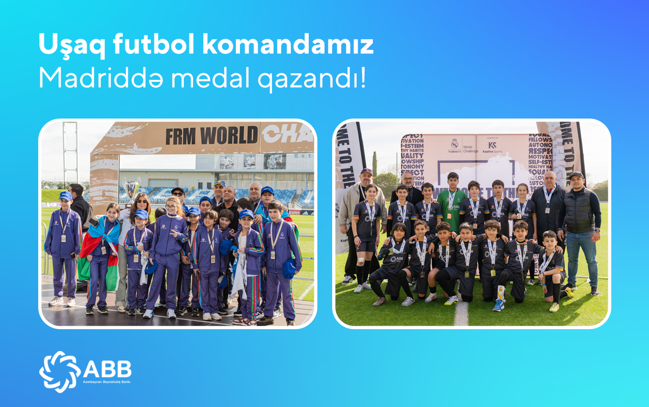 A youth football team supported by ABB Bank returned from Madrid with a medal
