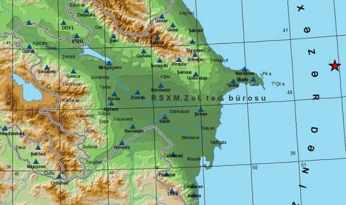 Magnitude 3.0 quake hits Caspian Sea