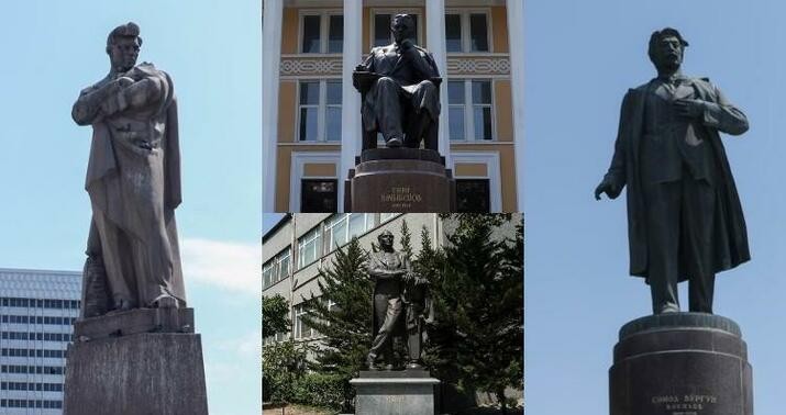 Bakıda bu dahilərin heykəlləri var -