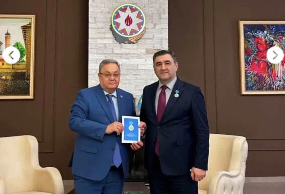 Azərbaycanın Qazaxıstandakı səfiri medalla təltif edildi