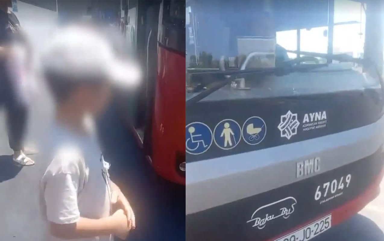 Bakıda autizmli uşaq skuterə görə avtobusdan düşürüldü - “Üzr istəyirik”-Video