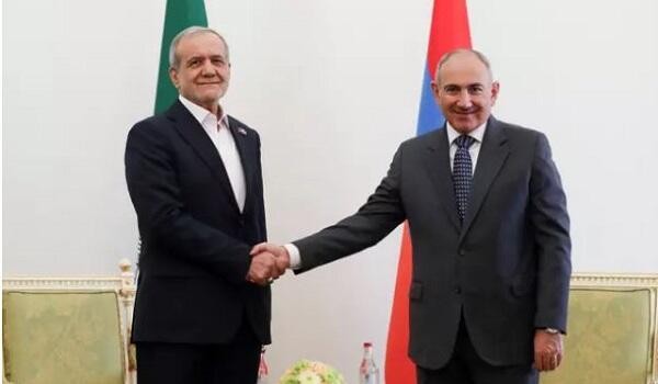 Pezeshkian thanks Armenian PM for attending Khamenei funeral