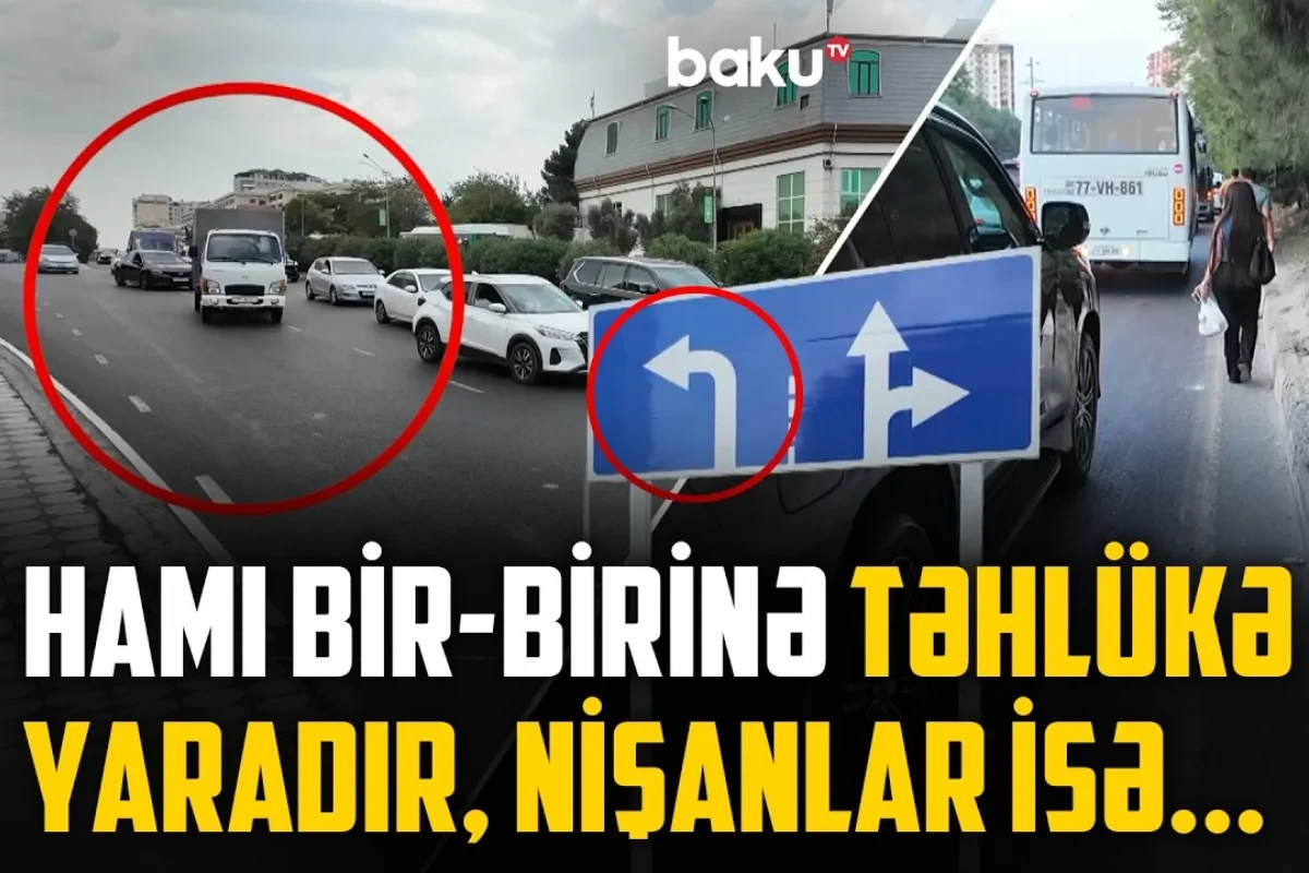 Azadlıq prospekti və Süleyman Sani Axundov küçəsinin kəsişməsindəki nəqliyyat problemləri - VİDEO