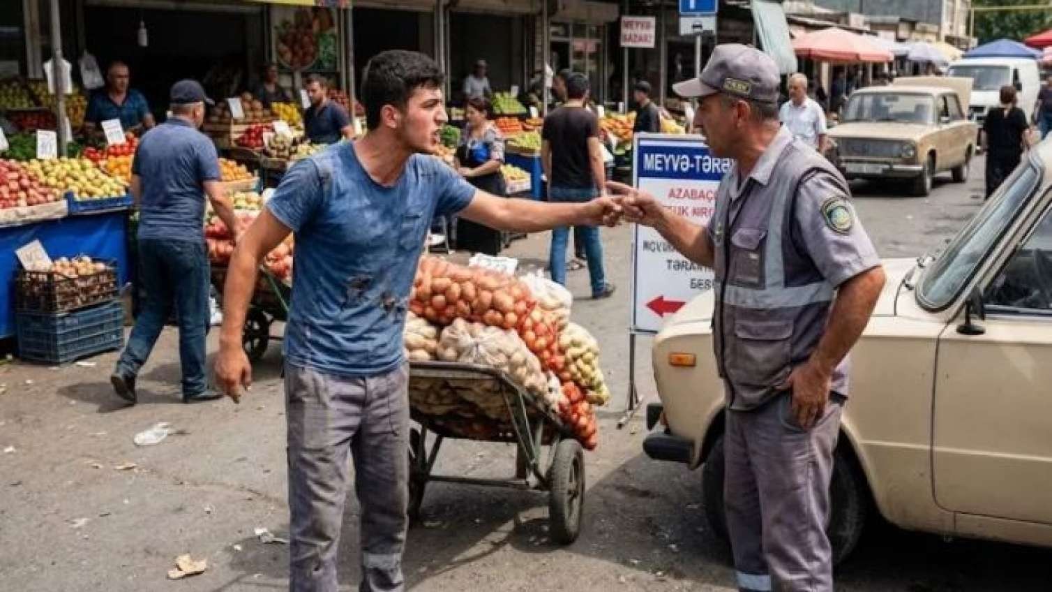 Şəmkir bazarında insident -