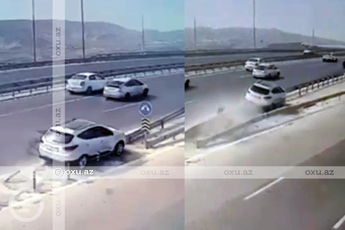 Yuxulu halda sükan arxasına keçən sürücü AĞIR QƏZAYA DÜŞDÜ - ANBAAN GÖRÜNTÜ