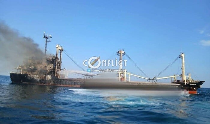 Vessel carrying Azerbaijani nationals hit by drone - Video