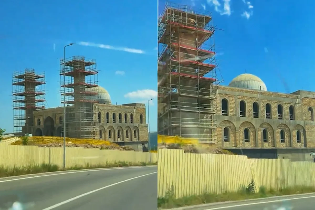 Laçında regionun ən böyük məscidlərindən biri inşa olunur: DETALLAR - VİDEO