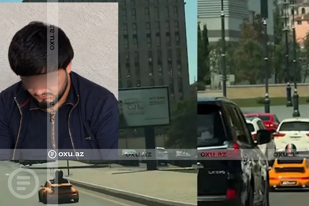 Bakıda oyuncaq maşınla əsas yola çıxan şəxs müəyyən olunub - VİDEO