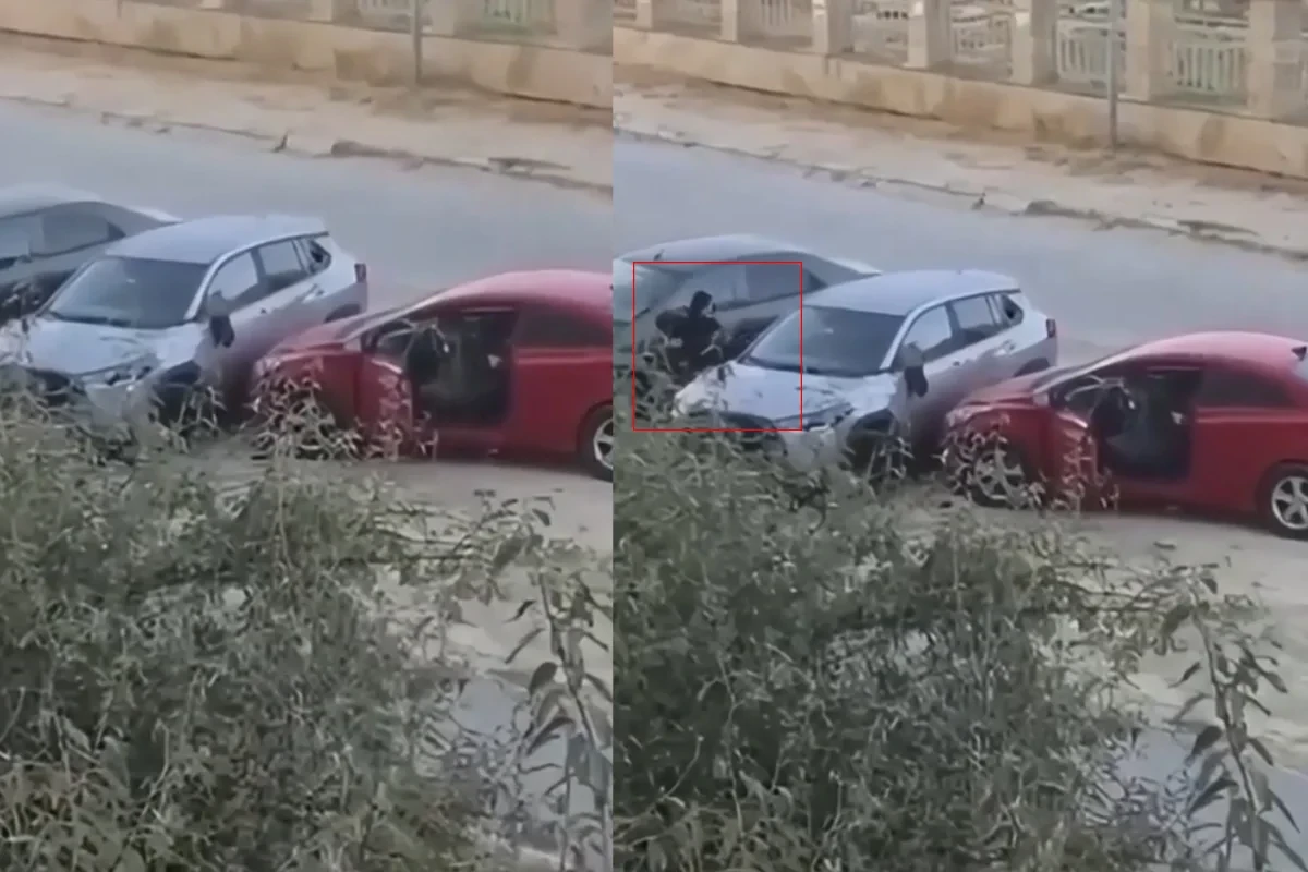 Hövsanda qadın avtomobilə hücum etdi, zərbələr endirdi – VİDEO