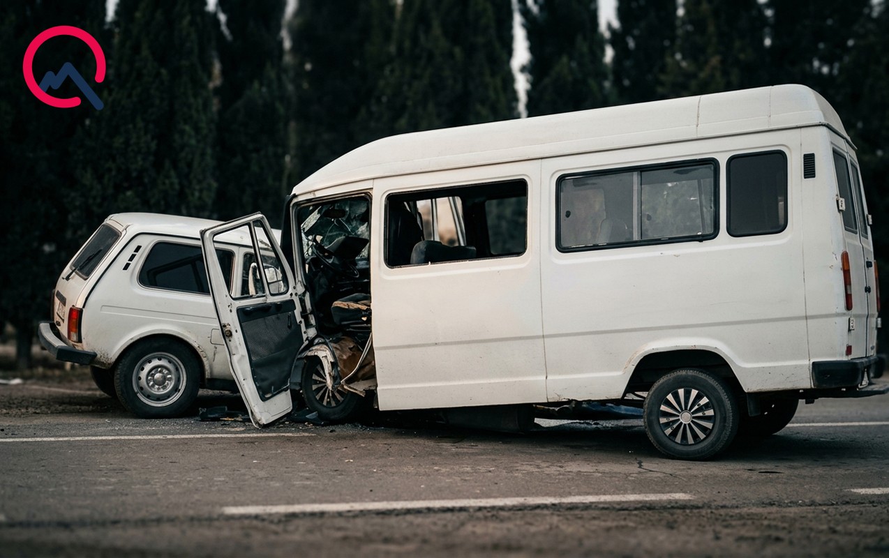 Ağcabədidə “Niva” mikroavtobusla toqquşdu -