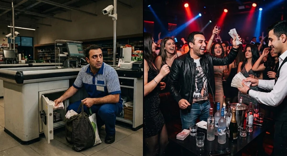 Kassir mağazanı qarət etdi, pulları gecə klublarında xərclədi