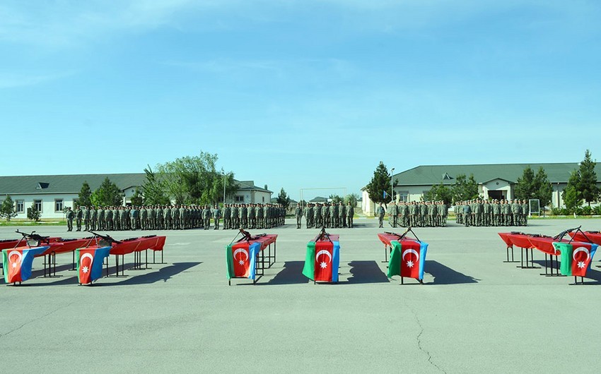 Azərbaycan Ordusunda andiçmə mərasimləri keçirilib