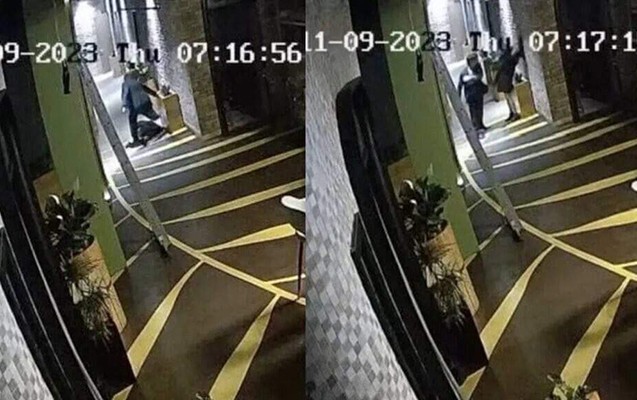 Qazaxıstan bu qətldən danışır - Eks-nazirin xanımını döydüyü kadrlar  -
