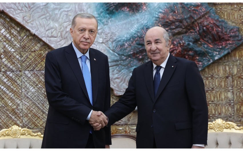 Ərdoğan Əlcəzair Prezidenti ilə görüşüb