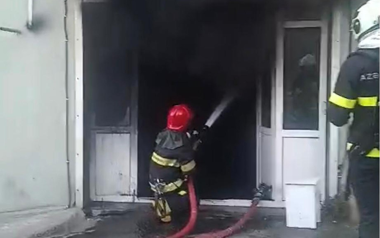 Yasamalda obyekt yanır -