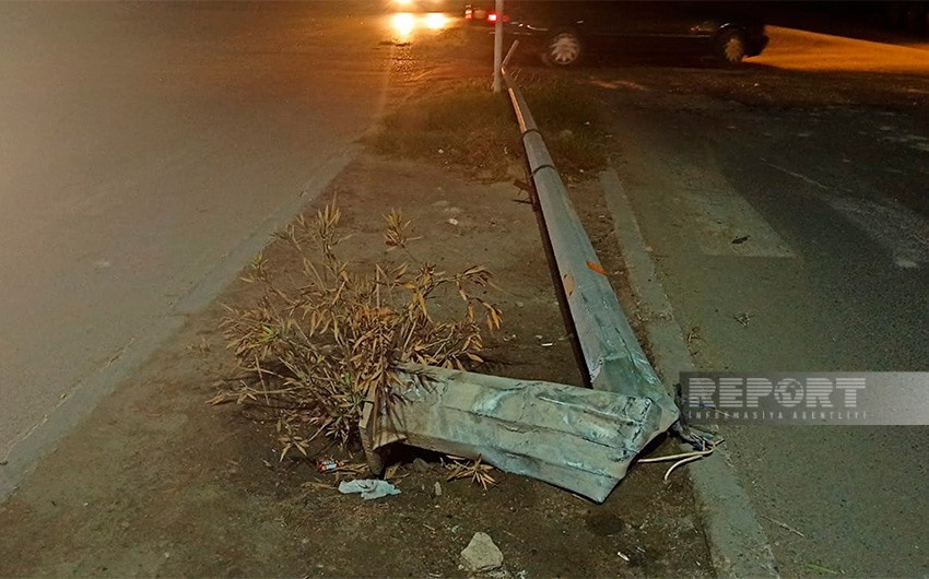 Sumqayıtda yol qəzası olub, infrastruktura ciddi ziyan dəyib